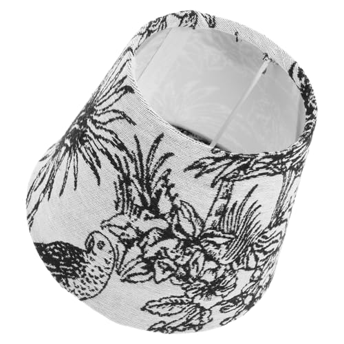 Beatifufu Vintage Lampenschirm mit Tropischem Dschungel Stickmuster Stoffbezogen Ersatzlampenschirm für Fassungen Dekorativer Lampenschirm für Steh Tisch Deckenlampen von Beatifufu