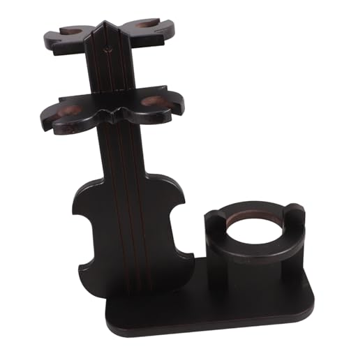Beatifufu Vintage Weinständer im Retro Violin Design aus Holz Platzsparender Tisch Weinregal mit Umhängendem Glashalter Stilvoller Flaschenhalter für Zuhause Bar Party und Cabinet von Beatifufu