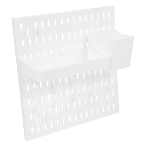 Beatifufu Wand pegboard panel Weiß Vielseitiges Lochwand organisationssystem mit Zusätzlichem Haken Einfache Montage für Küche Garage Büro und Wohnräume Platzsparendes Aufbewahrungsregal von Beatifufu