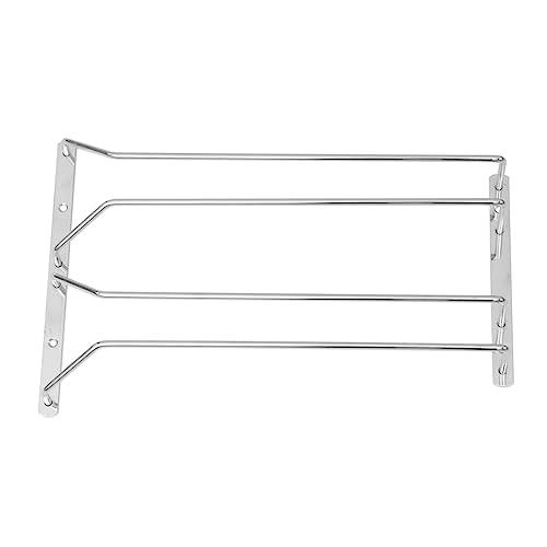 Beatifufu Weingläser Halter für Küche Praktischer Aufbewahrungsständer mit Rutsch Boden für Wohnzimmer und Partys Design Silber von Beatifufu
