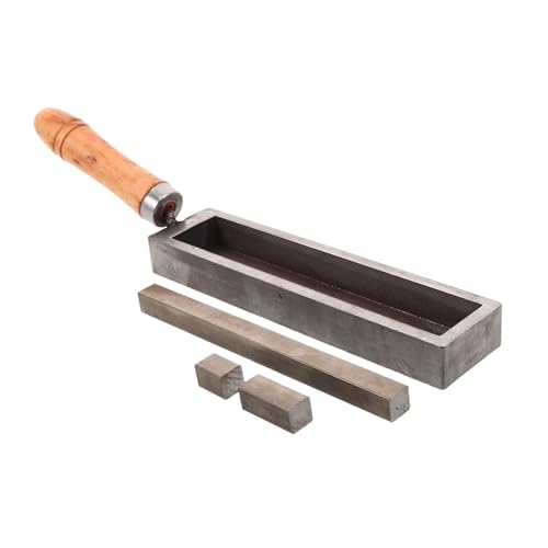 Beatifufu Gussform Mit Holzgriff Für Goldsilber Metallform Für Juwelierwerkzeuge Barrengusswerkzeug Schmuckherstellung Eisenöltank Präzise Ölnut von Beatifufu