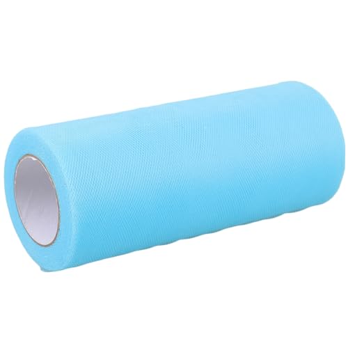 Beatifufu Yards Tüllstoff Rolle Dacron Netzstoff für Hochzeit Dekoration Tischläufer Stuhlschleifen Brautstrauß Geschenkverpackung Bastelmaterial Blau von Beatifufu