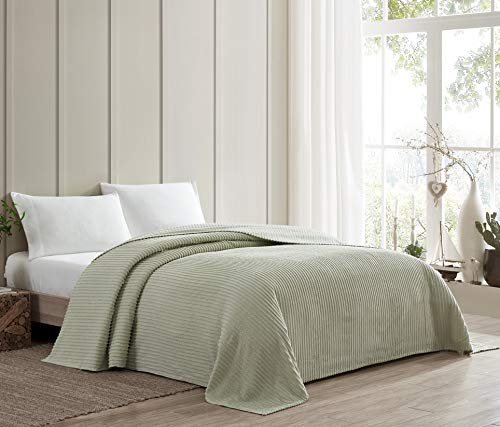 Beatrice Home Fashions Kanal Chenille Tagesdecke, grau, Twin von Beatrice Home Fashions