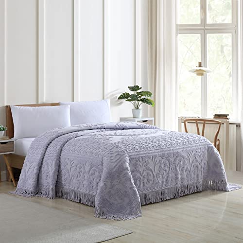 Beatrice Home Fashions Medallion Chenille-Tagesdecke, Kingsize, Lavendel von Beatrice Home Fashions