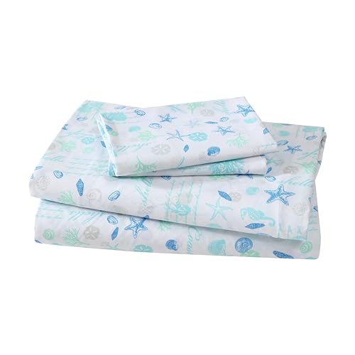 Beatrice Home Fashions Mikrofaser-Bettwäsche-Set, weich, bequem, 30,5 cm Tiefe Taschen, Kingsize, Hampton-Blau von Beatrice Home Fashions