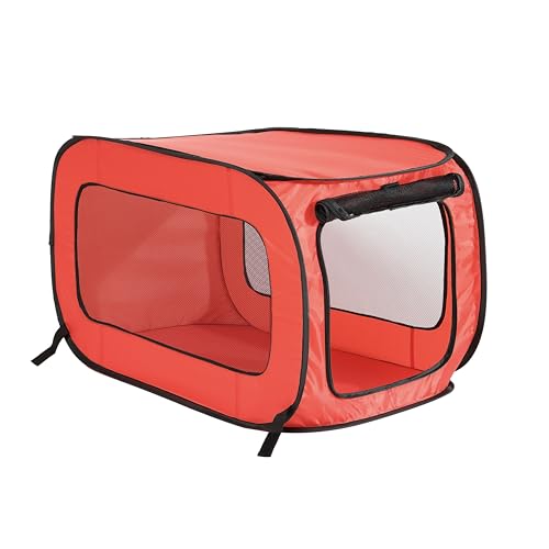 Beatrice Home Fashions Tragbare, zusammenklappbare Hundehütte für Katzen und Hunde, 82,5 cm L x 49,5 cm B x 49,5 cm H, Rot Beatrice Home Fashions Tragbare, zusammenklappbare Hundehütte für Katzen und Hunde, 82,5 cm L x 49,5 cm B x 49,5 cm H, Rot von Beatrice Home Fashions