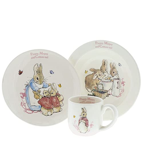 Beatrix Potter Flopsy Mopsy And Cotton-tail 3 Piece Nursery Set von Enesco