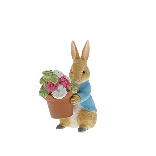 Beatrix Potter Peter Rabbit Brings Flowers Figurine von Enesco