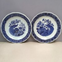 Vintage Servierplatte Paar Petrus Regout Royal Sphinx Delft Ladegeräte Blau & Weiß Extra Große Teller von BeauChateauBoutique