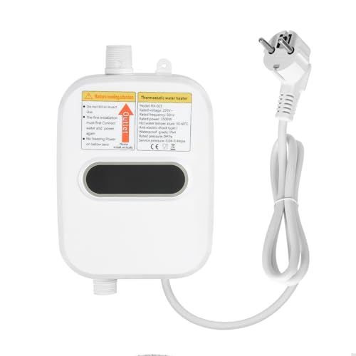 3.5KW Durchlauferhitzer Elektrische Kleindurchlauferhitzer, Mit Hängender Typ Digital Display und Duschdüse Wassererhitzer, Durchlauferhitzer Dusche für Küchen, Badezimmern und Gesichtswaschen von Beaudreaul