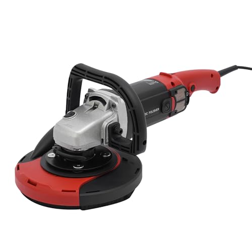 Betonschleifer 1580W Staubfreie Schleifmaschine 6 Gänge Betonschleifmaschine-Set 180MM Winkelschleifer Set, für Schleifen Verschiedener Materialien (Schwarz) von Beaudreaul