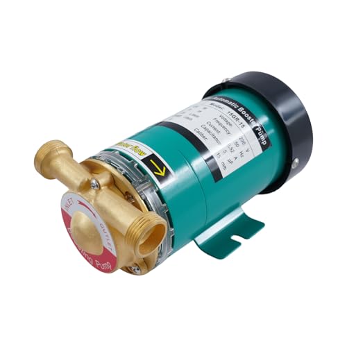 Druckerhöhungspumpe 120W Automatisch Druckpumpe 2850rpm Max. Durchflussrate 25L/min Gartenpumpe Selbstansaugend Wasserpumpe, Kreiselpumpe, für Garagen, Pools und Gärten von Beaudreaul
