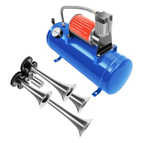 Druckluft Kompressor DC 12V Luftkompressor mit 4-Rohr-Horn 6L Maximaler Arbeitsdruck 150 PSI Air Compressor Portable Druckluftkompressor kit, für Autoreifen, Automotoren, Fahrräder usw Druckluft Kompressor DC 12V Luftkompressor mit 4-Rohr-Horn 6L Maximaler Arbeitsdruck 150 PSI Air Compressor Portable Druckluftkompressor kit, für Autoreifen, Automotoren, Fahrräder usw von Beaudreaul
