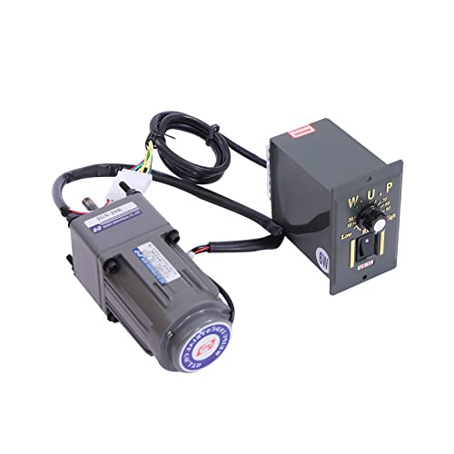 Getriebemotor 220V 6W Motor-Drehzahlregler Stufenlos Einstellbare1400RPM Elektromotor Drehzahlgeregelter, für Industriellen Fließbändern, Druckmaschinen, Textilmaschinen usw, (20k） von Beaudreaul