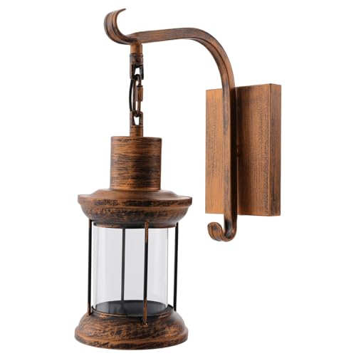 Retro Wandleuchten E27 Wandlampe Bronze Vintage Wandbeleuchtung Wandleuchte Innen Wandmontage Kronleuchter Dekorative Wandlampe, für Veranden, Foyers, Balkonen, Garagen usw, [Energieklasse E] von Beaudreaul