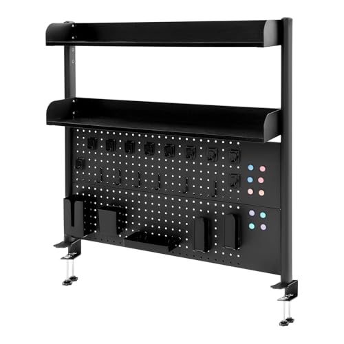 Schreibtischregal Desktop Bücherregal Tischregale 2 Schicht Mehrzweck Arbeitsplatte Clip-on-Bücherregal Tragfähigkeit jeder Ebene 7.5kg, für Schlafzimmern, Kinderzimmern, 100 * 12.5 * 95cm (Schwarz) Schreibtischregal Desktop Bücherregal Tischregale 2 Schicht Mehrzweck Arbeitsplatte Clip-on-Bücherregal Tragfähigkeit jeder Ebene 7.5kg, für Schlafzimmern, Kinderzimmern, 100 * 12.5 * 95cm (Schwarz) von Beaudreaul