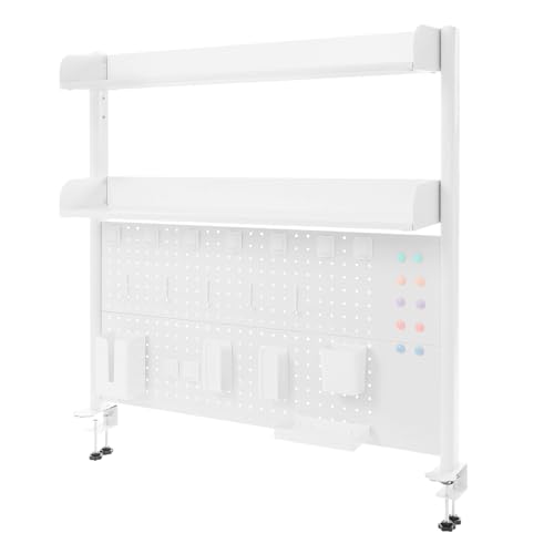 Schreibtischregal Desktop Bücherregal Tischregale 2 Schicht Mehrzweck Arbeitsplatte Clip-on-Bücherregal Tragfähigkeit jeder Ebene 7.5kg, für Schlafzimmern, Kinderzimmern, 100 * 12.5 * 95cm (Weiß) Schreibtischregal Desktop Bücherregal Tischregale 2 Schicht Mehrzweck Arbeitsplatte Clip-on-Bücherregal Tragfähigkeit jeder Ebene 7.5kg, für Schlafzimmern, Kinderzimmern, 100 * 12.5 * 95cm (Weiß) von Beaudreaul