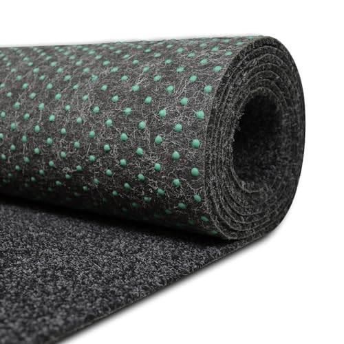 Kunstrasen Fertigrasen in 3 Farbig mit Drainagenoppen (260 cm x 200 cm, Anthra 900 (Anthrazit)) von MDEKOR