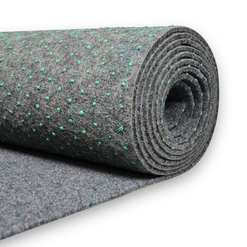 Kunstrasen Fertigrasen in 3 Farbig mit Drainagenoppen (60 cm x 200 cm, Grijs 901 (Grau)) von MDEKOR