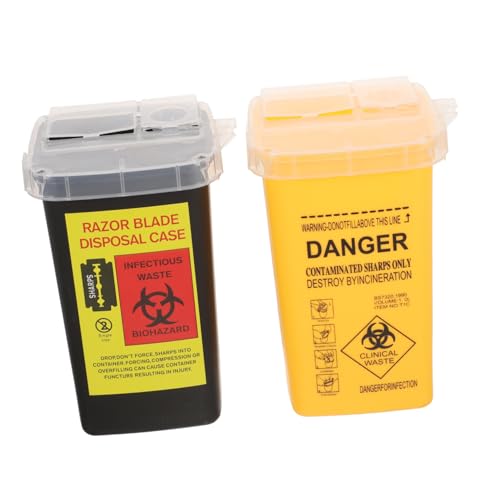 Beaupretty 2 Stück Mini Sharps Entsorgungsbehälter aus Stabilem Kunststoff Kompakt und Leicht für Tattoo Nadeln Medizinische und Kosmetische Scharfe Abfälle Praktische Nadelabwurfbehälter Beaupretty 2 Stück Mini Sharps Entsorgungsbehälter aus Stabilem Kunststoff Kompakt und Leicht für Tattoo Nadeln Medizinische und Kosmetische Scharfe Abfälle Praktische Nadelabwurfbehälter von Beaupretty