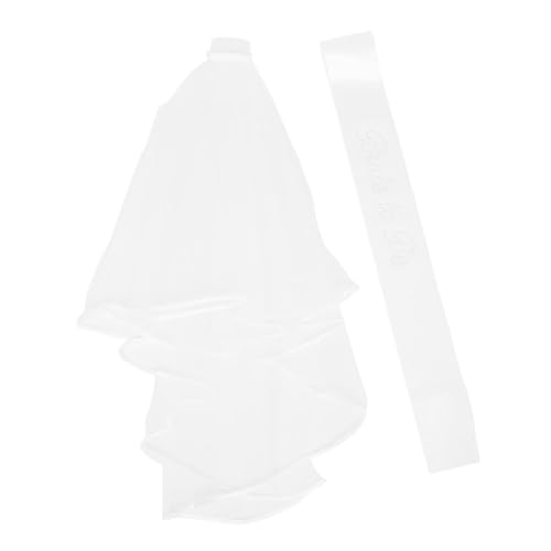 Beaupretty 2 Stück Teiliges Braut Weißem Tüll mit Braut-schärpe und Kurzem Schleier Langlebiges Hochzeitszubehör für Brautjungfern für Junggesellinnenabschied und Hochzeitsfeiern von Beaupretty