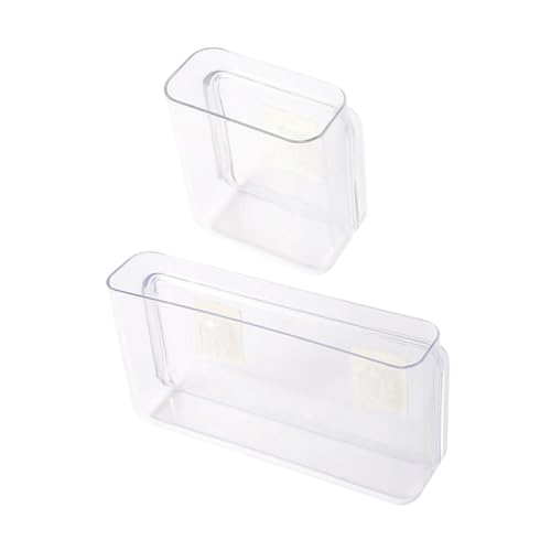 Beaupretty 2 Stück Teiliges Transparenter Wandmontierter Aufbewahrungscontainer bohrfrei Stapelbare Wandaufbewahrungsbox für Wohnzimmer Büro Schlafzimmer Verschleißfest und Übersichtlich von Beaupretty