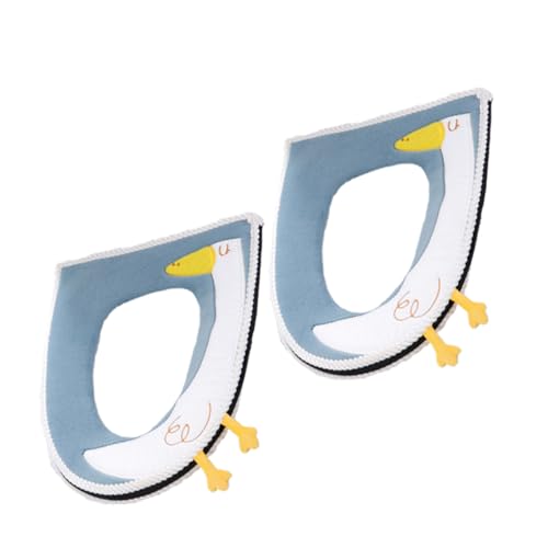 Beaupretty 2 Stück Waschbare Toilettensitzauflagen mit Griff Gepolsterte Badezimmer Sitzkissen mit Stickerei Weicher für Zuhause von Beaupretty