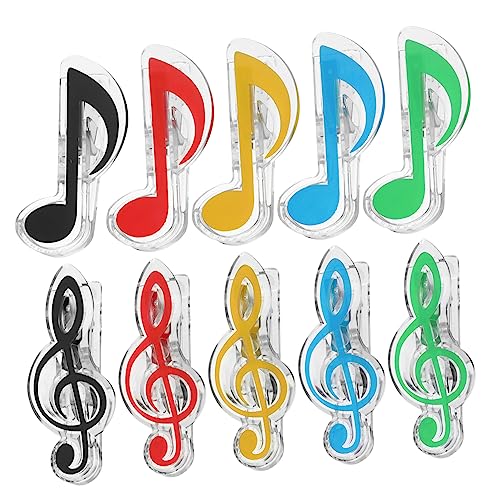 Beaupretty 20 Stücke Notenklammern Musik Hinweis Clips Klavier Buch Halter Tragbare Büroklammern für Noten Lesezeichen für Musikunterricht von Beaupretty
