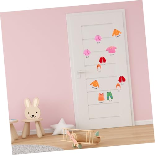 Beaupretty 3 Sätze Clothes Organization Label Sticker PVC Aufkleber Kinderzimmer Kleiderschrank Dekoration Langlebige Kleideraufkleber mit Bildern und Text zur Einfachen Sortierung von Beaupretty