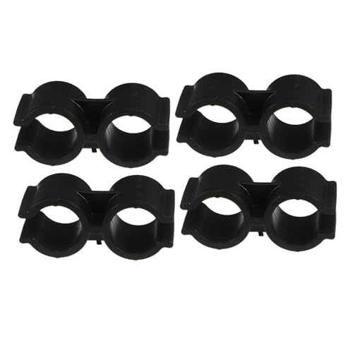 Beaupretty 4 Stück Doppelte Kunststoff rohrschellen für Besen und Kehrschaufel Robust Installieren Kompatibel mit Rohren Vielseitiger Verbindungsclip für Reinigungsutensilien von Beaupretty