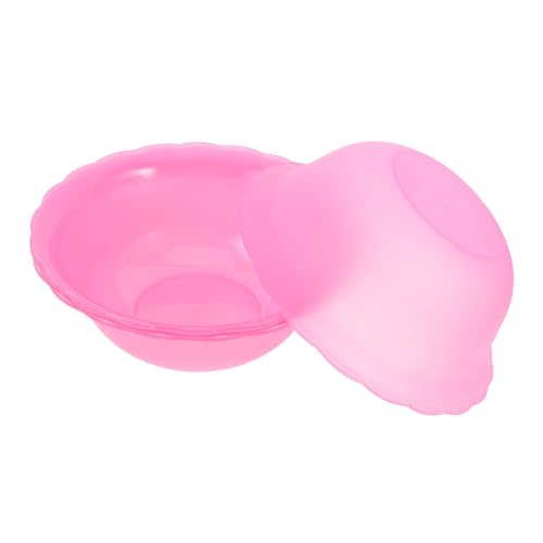 Beaupretty 4 Stück Rundes Plastik Waschbecken mit Blumenkante Stapelbare Gesichtswäsche Obst und Geschirrspüle für Zuhause Küche und Camping Mittelgroß von Beaupretty