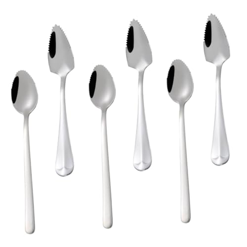 Beaupretty 6 Stück Teiliges Löffelset aus Lebensmittelechtem Edelstahl Rundem Passiviertem Löffelkopf Ergonomisch Geformt für Einfache Reinigung und Handhabung für Junge Mädchen Fütterung von Beaupretty