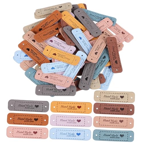 Beaupretty 60 Stück Teiliges PU Lederetiketten mit Prägung Handgefertigte Labels in Farben zum Annähen als Kleidungsetiketten Taschen Schuhdekoration DIY Zubehör für Individuelle Textilien Beaupretty 60 Stück Teiliges PU Lederetiketten mit Prägung Handgefertigte Labels in Farben zum Annähen als Kleidungsetiketten Taschen Schuhdekoration DIY Zubehör für Individuelle Textilien von Beaupretty