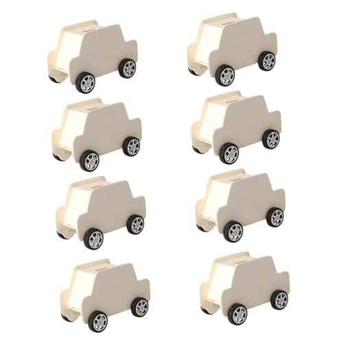 Beaupretty 8 Stück Teiliges Holz Auto Spardosen zum Bemalen DIY Geld Aufbewahrungsboxen Geschenk Holz Sparbüchsen Handgefertigt Robust Dekorativ von Beaupretty
