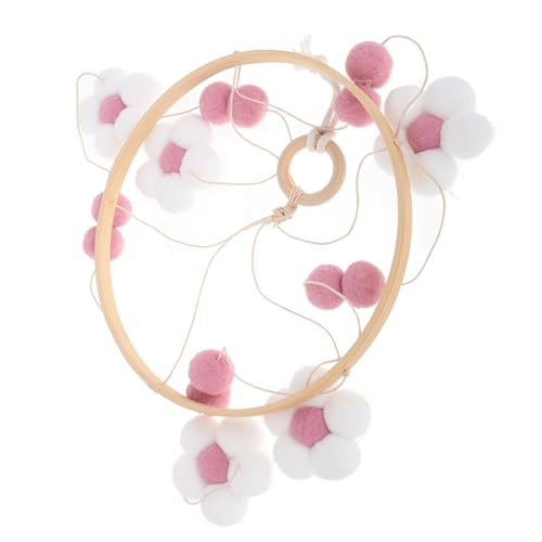 Beaupretty Blumen Windspiel Mobile für Babybett Hängende Glocke mit Filzkugeln Nordic Design für Kinderzimmer Beruhigende Klänge für Neugeborene Vielseitige Dekoration für Babyzimmer und Beaupretty Blumen Windspiel Mobile für Babybett Hängende Glocke mit Filzkugeln Nordic Design für Kinderzimmer Beruhigende Klänge für Neugeborene Vielseitige Dekoration für Babyzimmer und von Beaupretty