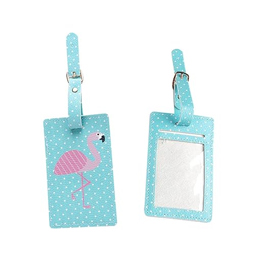 Beaupretty Flamingo Kofferanhänger PVC Gepäckanhänger mit Strapazierfähigem Kunststoff Namensschild für Reisekoffer und Taschen Praktisches Id Etikett mit Befestigungsband Transparent und von Beaupretty