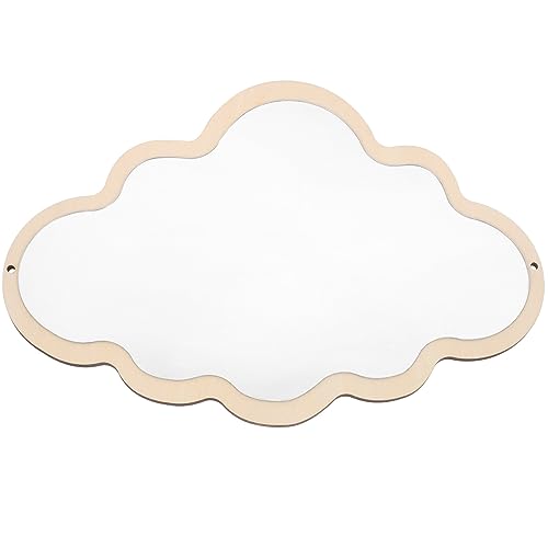 Beaupretty Holzspiegel Kinder Wolken Spiegel Holz Wandspiegel Schminkspiegel Kleine Kosmetikspiegel Dekorative Tischspiegel Wohnzimmer Wandbehang Weihnachten Geschenke Badezimmer Deko von Beaupretty