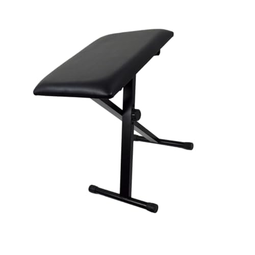 Beaupretty Klavierbank X Stil Höhenverstellbar Faltbar Stahl Robust Gepolstert Sitz mit Rutschfesten Füßen für Mädchen Keyboard Piano Schwarz von Beaupretty