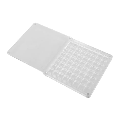Beaupretty Magnetische Nagel Schmuckbox Acryl Multi Gitter Aufbewahrungsbox mit Fächern Leicht Tragbarer Organizer für Nagelkunst Staubdicht und Transparent für Maniküre Display und von Beaupretty