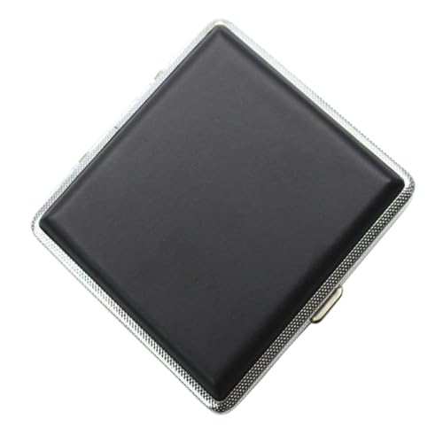 Beaupretty Metall Zigarettenetui Herren Aufbewahrungsbox Ultra Dünn Robust Tragbar Pocket Schwarz von Beaupretty