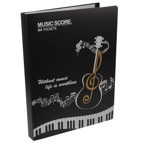 Beaupretty Musiknoten Ordner PVC Musikmappe mit Seiten Klarsichthüllen für Schüler Musiker Orchester Chor Büroorganizer Langlebig Robust Beaupretty Musiknoten Ordner PVC Musikmappe mit Seiten Klarsichthüllen für Schüler Musiker Orchester Chor Büroorganizer Langlebig Robust von Beaupretty