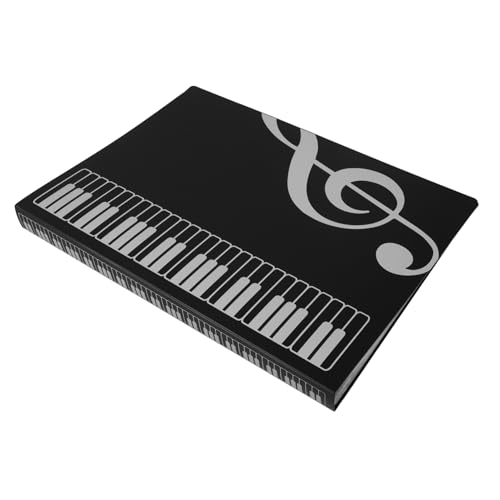 Beaupretty Notenmappe mit Seiten Musiknoten Organizer für Klavier Chor und Band Stilvoller Ordner für Notenblätter Tragbar und Multifunktional von Beaupretty