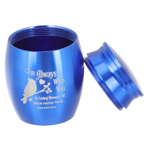 Beaupretty Parrot Asches Urne Edelstahl Cremation Tank für Haustiere Kleine Tierurne mit Schraubdeckel Glänzend Blaue Gedenkurne für Verstorbene Vögel Leicht Tragbar und Langlebig Beaupretty Parrot Asches Urne Edelstahl Cremation Tank für Haustiere Kleine Tierurne mit Schraubdeckel Glänzend Blaue Gedenkurne für Verstorbene Vögel Leicht Tragbar und Langlebig von Beaupretty
