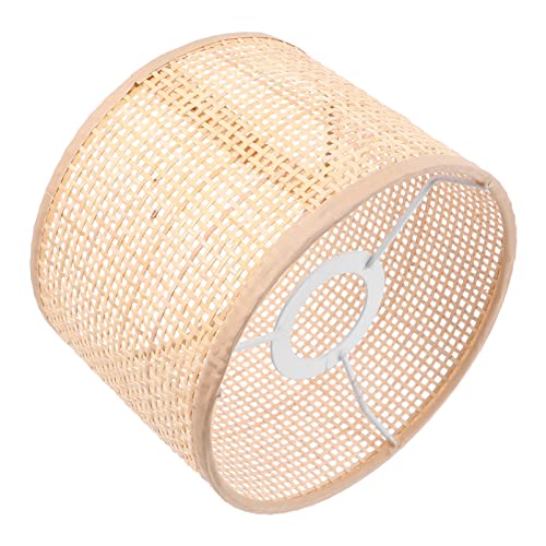 Beaupretty Rattan Gewebt Lampenschirm Rattan Korb Kronleuchter Lampenschirm Clip- Auf Vintage Tischleuchte Deckel Stehleuchte Ersatzschatten von Beaupretty