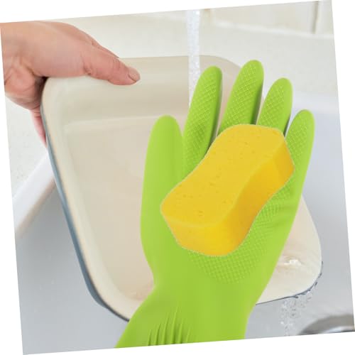 Beaupretty Spülhandschuhe Lang Extra Grün Rutschfest Ölresistent Waschbar Schützend für Küche Hausarbeit Garten Langlebige Latex Haushaltshandschuhe für Erwachsene Beaupretty Spülhandschuhe Lang Extra Grün Rutschfest Ölresistent Waschbar Schützend für Küche Hausarbeit Garten Langlebige Latex Haushaltshandschuhe für Erwachsene von Beaupretty