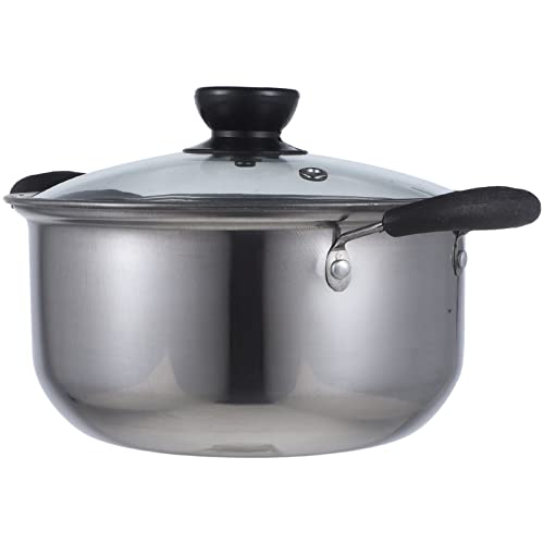 Beaupretty 1stk Milchtopf Aus Edelstahl Stockpot Mit Deckel Edelstahl Topf - Soucepan. Schnellkochtopf Tragbarer Dampfer Noodle Pot Kochkessel Rostfreier Stahl 16c Kasserolle Meeresfrüchte von Beaupretty