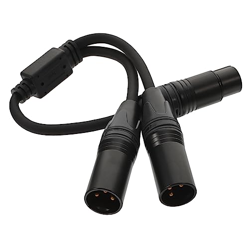 Beaupretty Xlr Splitter Kabel Weiblich zu Männlich Pin Xlr Mikrofonkabel für Mixer Lautsprecher Gitarre Schwarz Hochwertige Signalübertragung Geräuschreduzierung von Beaupretty