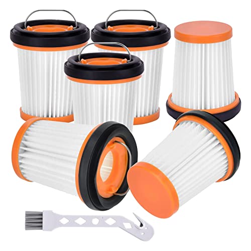 Beausoleil 6 Stück Vakuumfilter aus Stoff mit Bürste für WV201 WV200 WV205 WV220 WANDVAC Handstaubsauger von Beausoleil