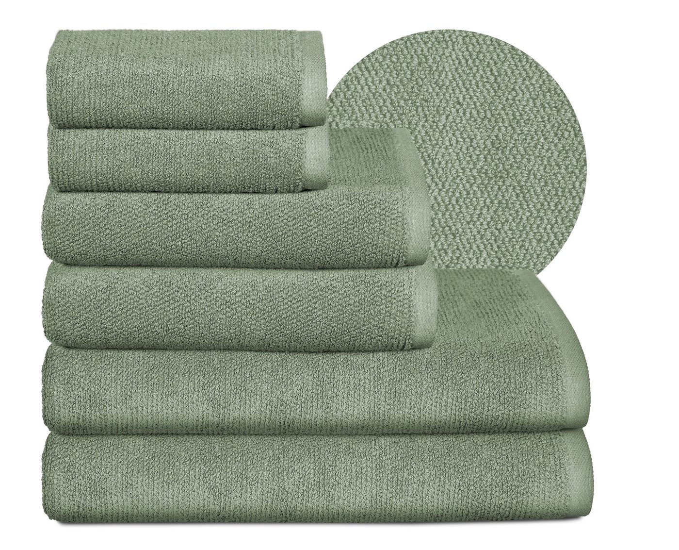 Beautex Handtuch Set Handtuch Set, Made in Europe, Frottier, (Multischlaufen-Optik, Frottier Premium Set aus 100% Baumwolle 550g/m) von Beautex