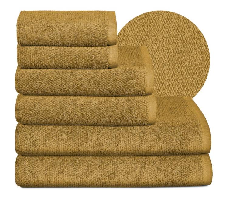 Beautex Handtuch Set Handtuch Set, Made in Europe, Frottier (Multischlaufen-Optik, Frottier Premium Set aus 100% Baumwolle 550g/m) von Beautex